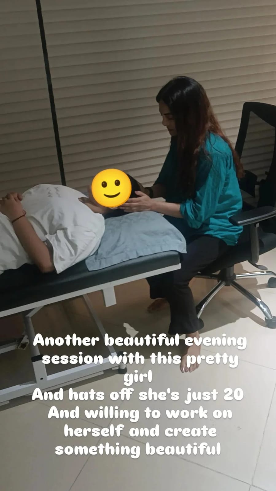 An evening session — gentle reparenting